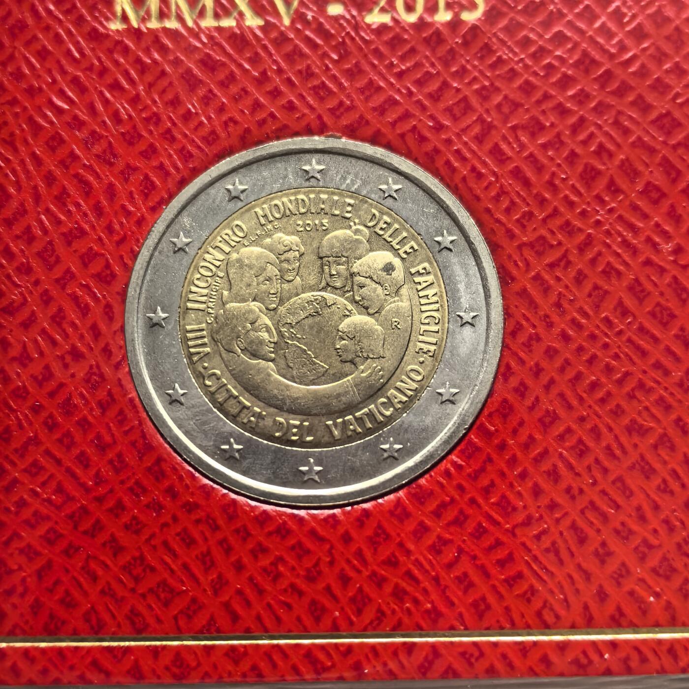 道一币馆币章第一百六十二场 原包装 梵蒂冈2015年里约热内卢第28届世界青年日2欧元纪念币 106000