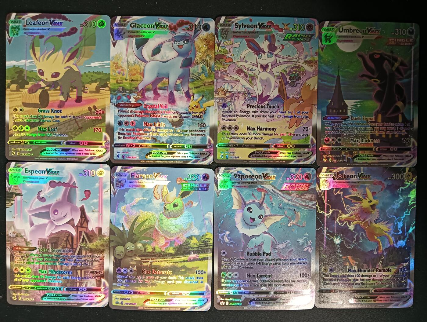 花开卡拍第53期（12月28号周日截拍，品控勿拍!!!拍品不寄存，运费5元，自制卡难免瑕疵，可能存在轻微撞角爆边等出厂瑕疵，品控介意勿拍！） 墨卡文创 宝可梦复刻02 非官方 彩闪8张