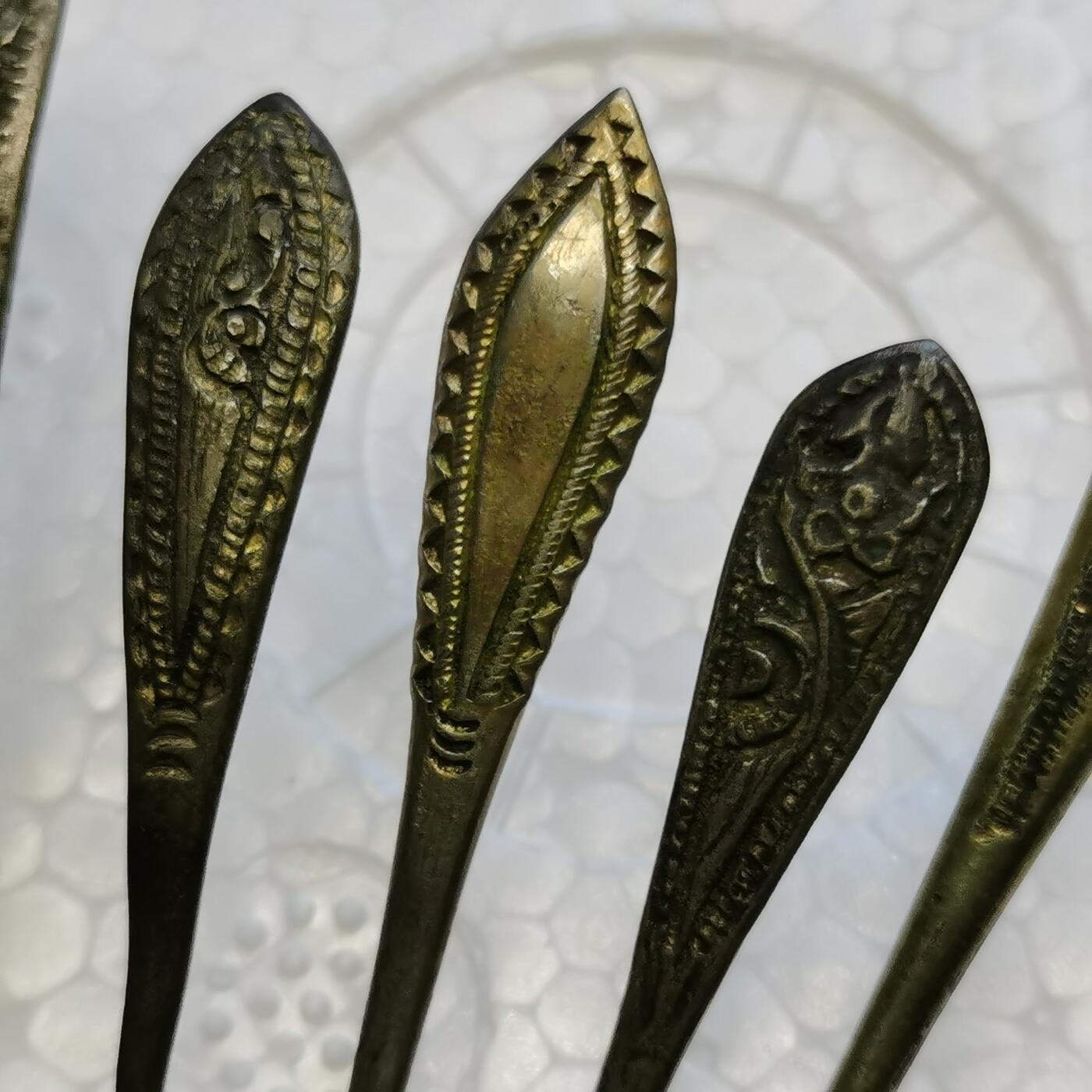 杂件专场90期 清代老银精美花纹发簪9支，清代最小支的发簪