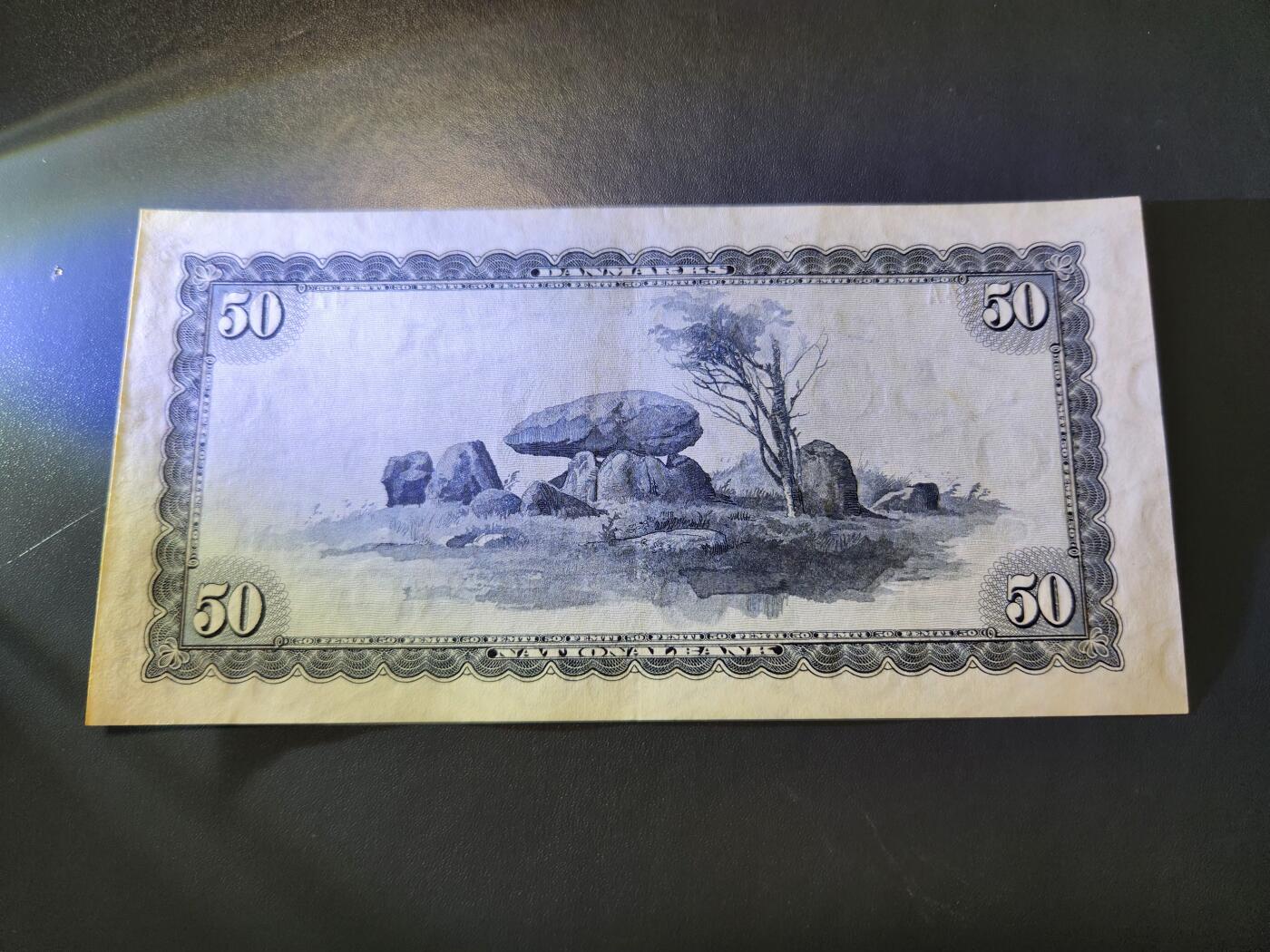 12月27号晚上8点 外国纸币自动截拍第77场 丹麦50极美品