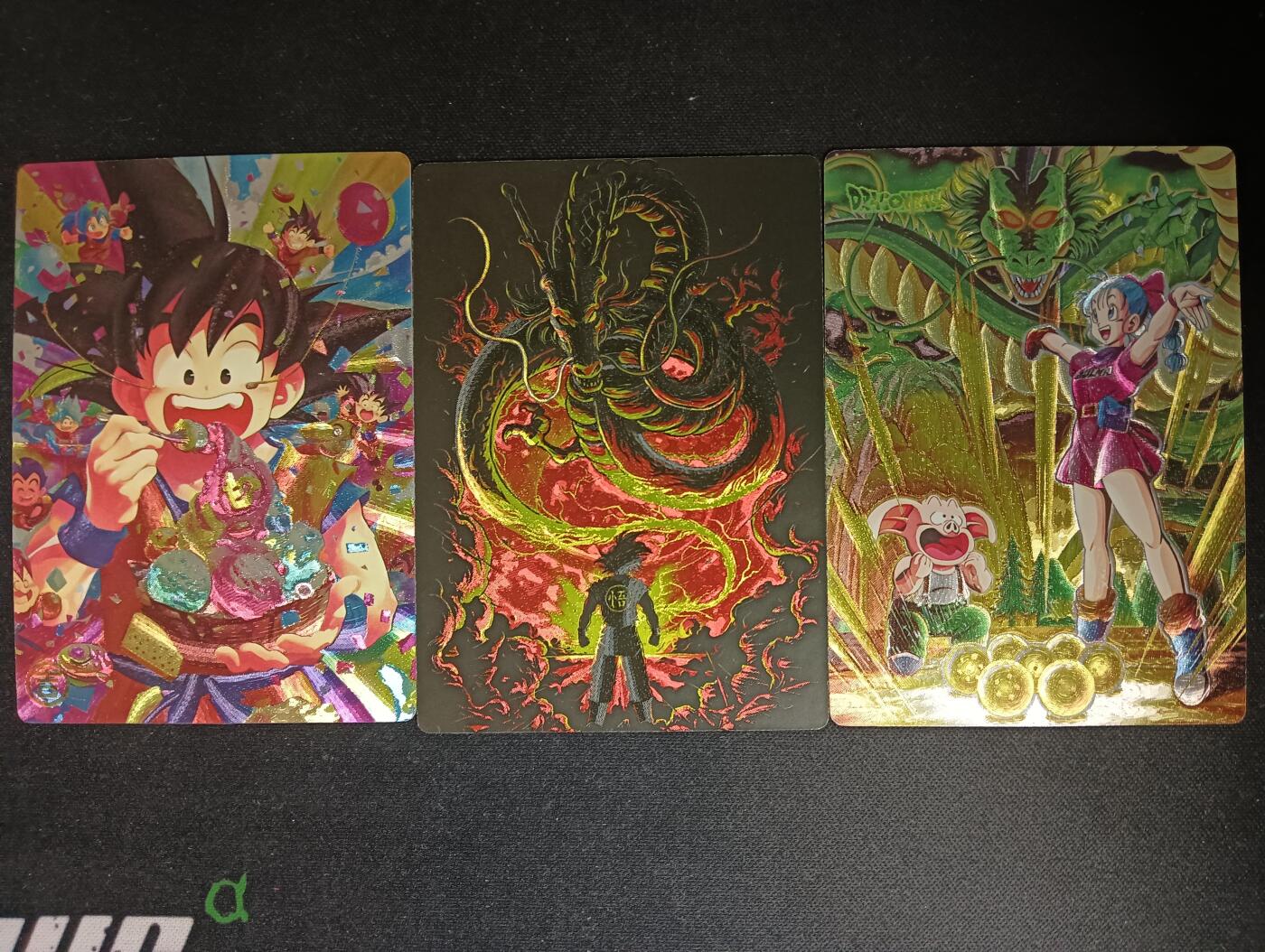 花开卡拍第53期（12月28号周日截拍，品控勿拍!!!拍品不寄存，运费5元，自制卡难免瑕疵，可能存在轻微撞角爆边等出厂瑕疵，品控介意勿拍！） 奇点卡牌 盲包卡 粗闪 龙珠三张