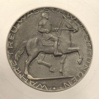 博洋堂世界钱币拍卖第154期（全场包邮） PCGS SP62 德三石勒苏益格公投纪念大锌章，50mm尺寸加大盒子！