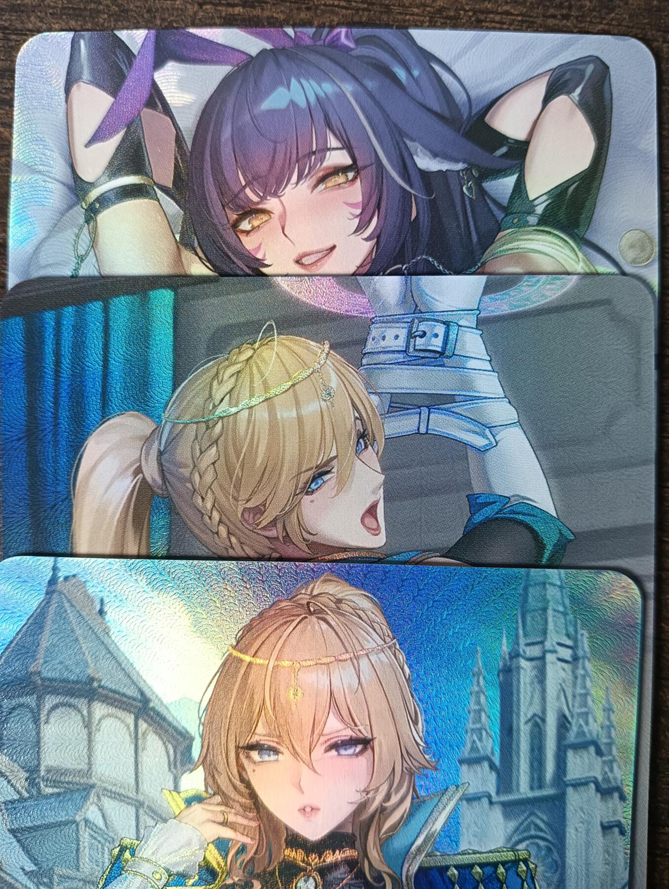 花开卡拍第53期（12月28号周日截拍，品控勿拍!!!拍品不寄存，运费5元，自制卡难免瑕疵，可能存在轻微撞角爆边等出厂瑕疵，品控介意勿拍！） 墨卡文创 枕边艺术卡 彩闪3张