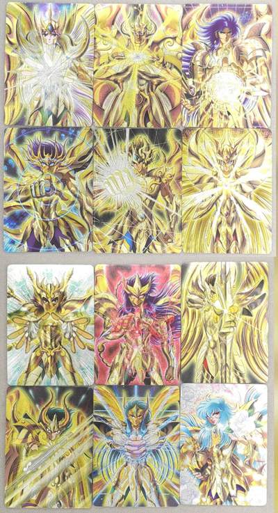 龙虎卡牌-六九场（无佣金，周六结拍，欢迎送拍） - 粗闪12张全 十二黄金圣斗士一套