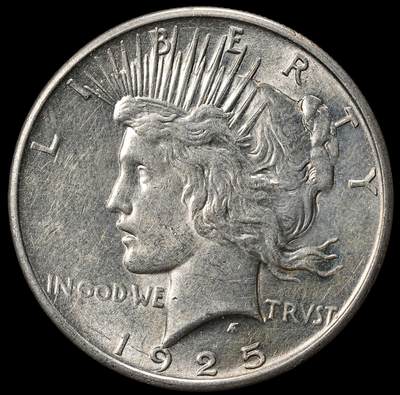 修遠堂世界钱币第九十九期 - 1925年美国和平鹰洋大银币 26.73g，含银90%