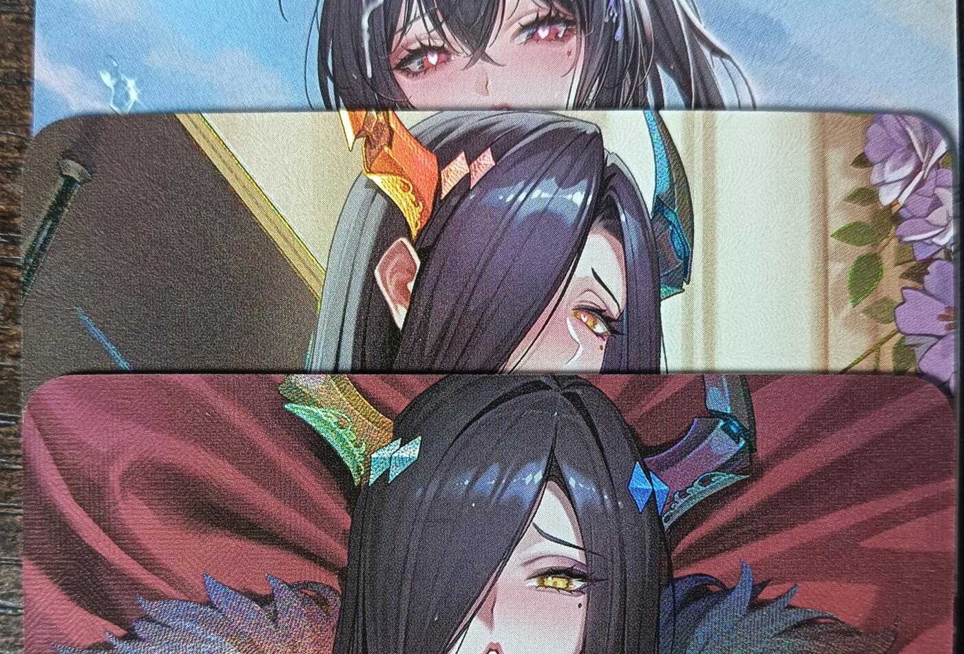 花开卡拍第53期（12月28号周日截拍，品控勿拍!!!拍品不寄存，运费5元，自制卡难免瑕疵，可能存在轻微撞角爆边等出厂瑕疵，品控介意勿拍！） 墨卡文创 枕边艺术卡 彩闪3张