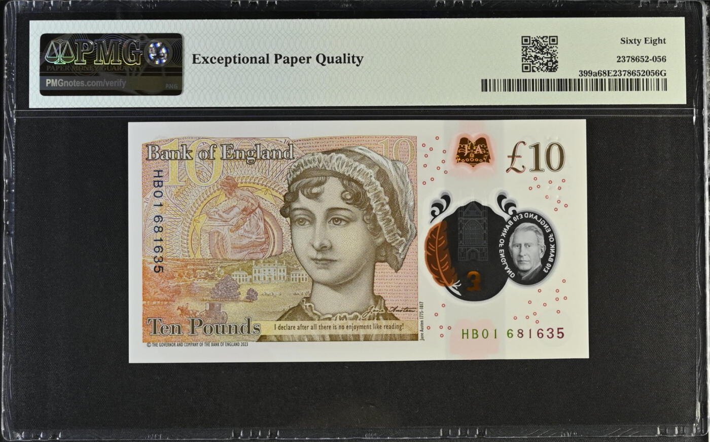 【礼羽收藏】🌏世界钱币拍卖第118期 【首发】查尔斯10镑 首发 EH01 无47 PMG68EPQ 该面值很稀少