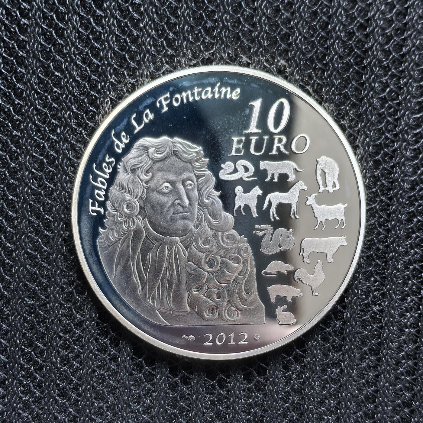 道一币馆币章第一百六十二场 原盒证 法国2012年中国龙年10欧元精制银币