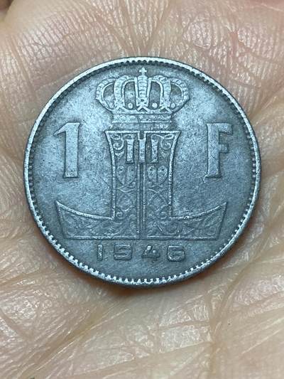 2025年第一百四十场(总第一百六十六场）外国好品散币场(免佣金) - 比利时🇧🇪1946年1法郎(二战德国占领时期，左荷语右法语版)