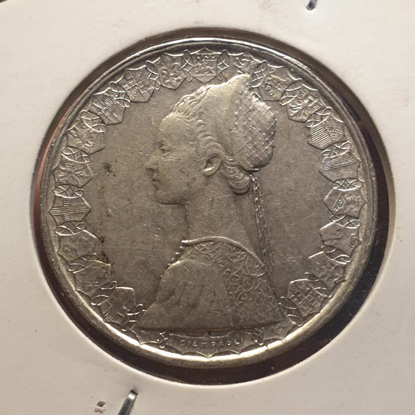 烟海杂币第12场 意大利500拉里银币