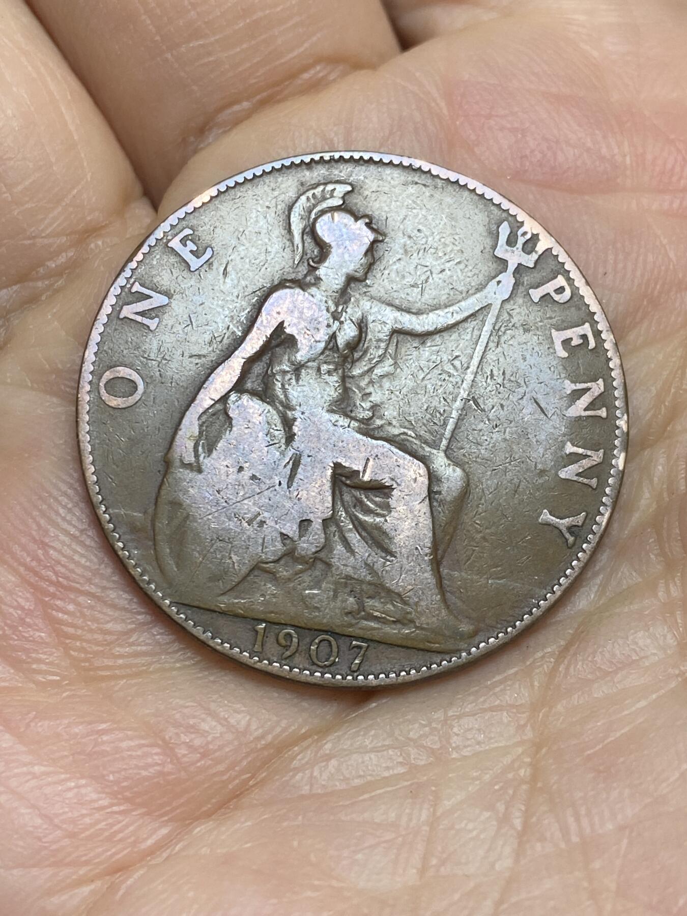 2025年第一百四十三场(总第一百六十九场）外国好品散币场(免佣金) 英国🇬🇧1907年1便士(爱德华七世时期)