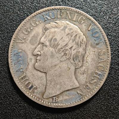 【德藏】世界币章拍卖第159期(元旦专场拍卖) - 1867年 德国萨克森采矿泰勒银币 直径约：33.1mm；重约：18.1g