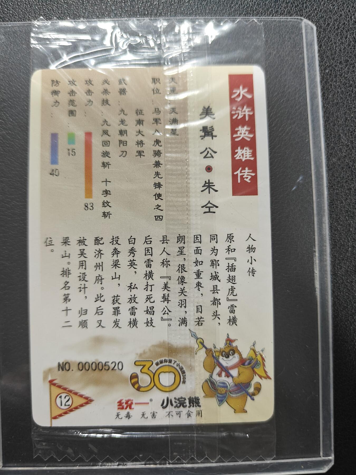 天玑星卡拍第155期《12.29年终场周一截拍》持续收拍收评中 满赠卡需备注 统一 小浣熊 30周年 0000520 小卡