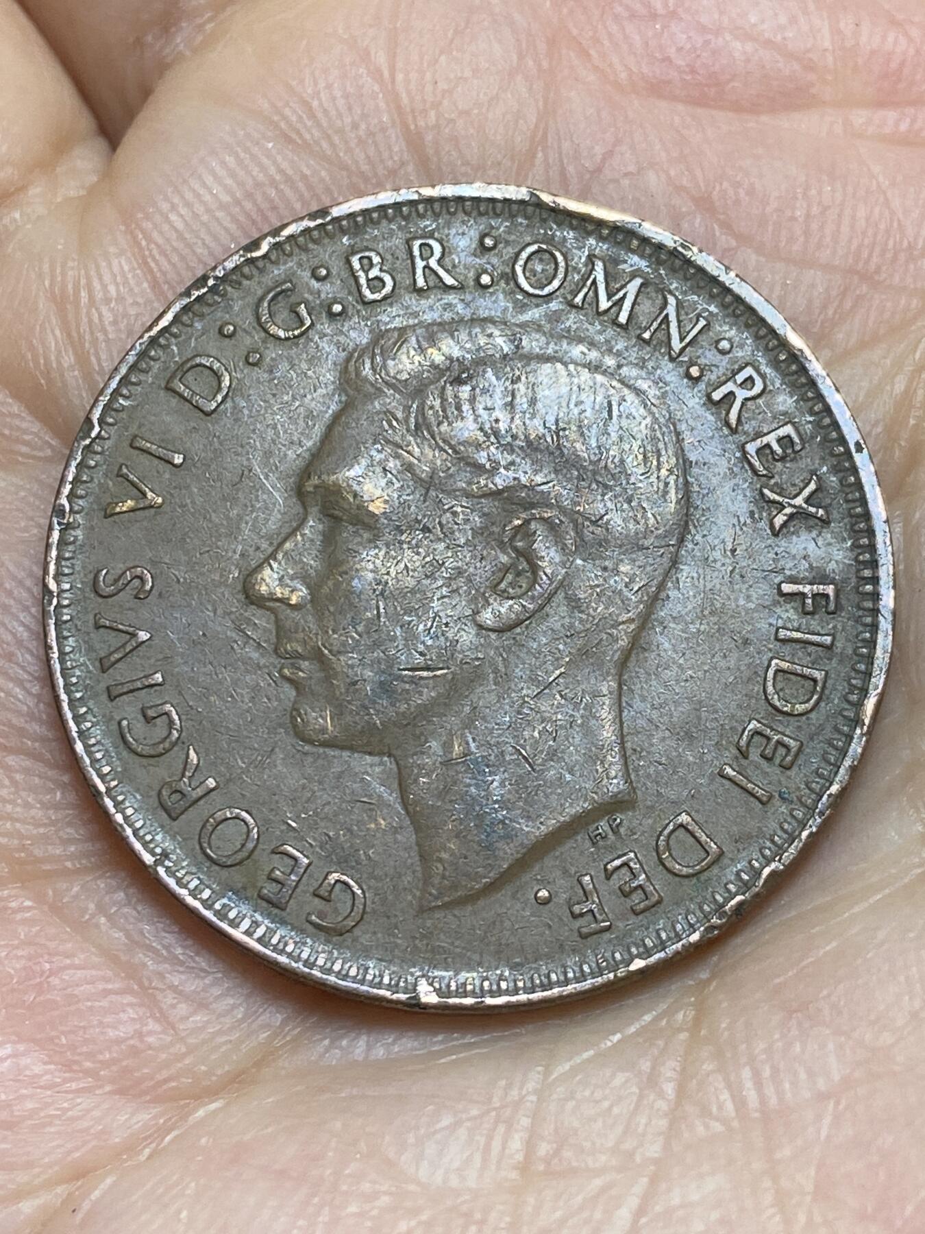 2025年第一百四十三场(总第一百六十九场）外国好品散币场(免佣金) 澳大利亚1952年1便士(乔治六世第三版，m版墨尔本造)