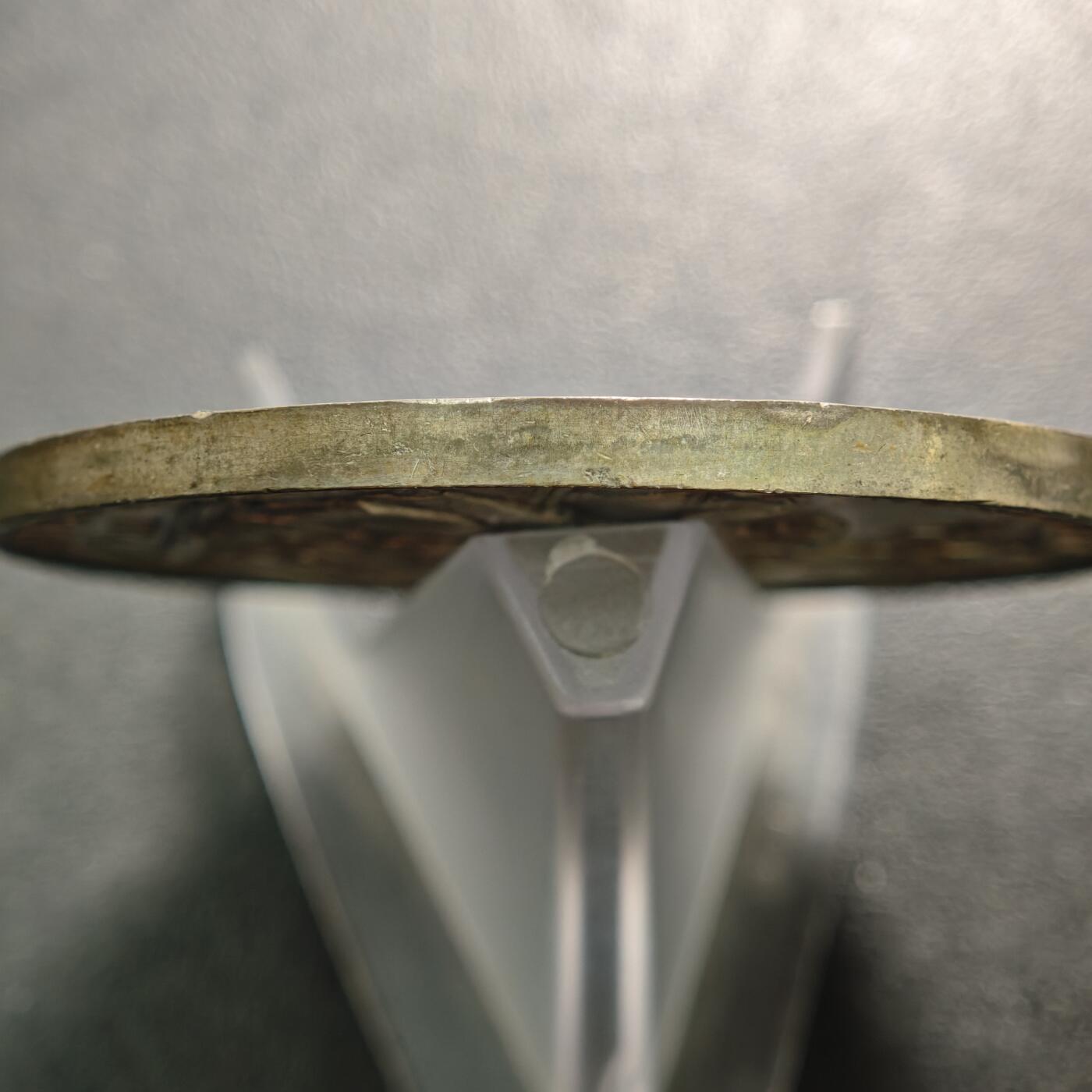 【德藏】世界币章拍卖第159期(元旦专场拍卖) 1884年 德国特普利茨厄尔士山脉首届电气与家庭工业博览会纪念镀银大铜章 图案立体 浮雕感强 直径约：60.5mm；重约：78.3g