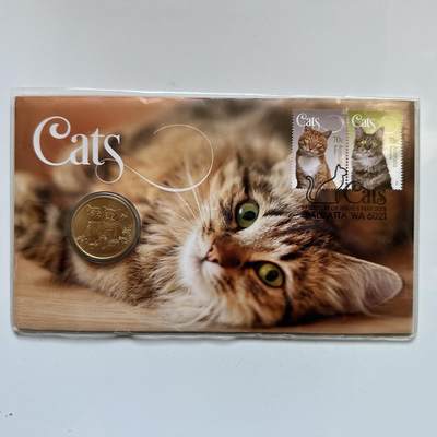 🌹外币初藏🌹🐯2025年第146场  每周二四六晚8️⃣点 接代拍 - 图瓦卢2015年¥1猫猫纪念币首日封