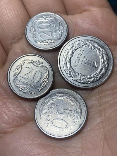 2025年第一百四十场(总第一百六十六场）外国好品散币场(免佣金) - 波兰🇵🇱4枚：2008年20格罗希2枚，2009年1兹罗提，1992年50格罗希