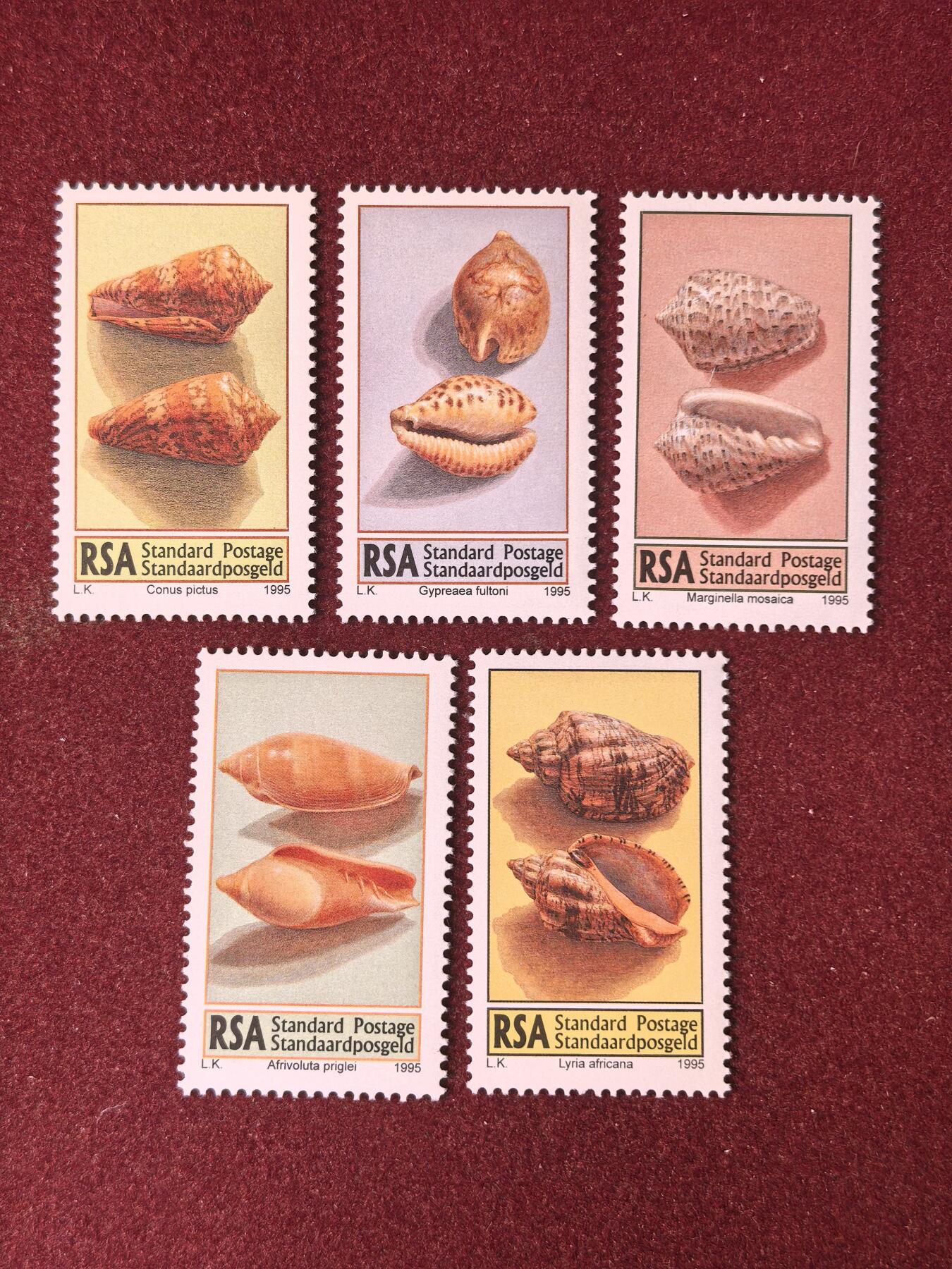 联合阁邮币社™ ——“多国邮票”👍🏻👏🏻👍🏻👏🏻 南非 贝壳 全套新