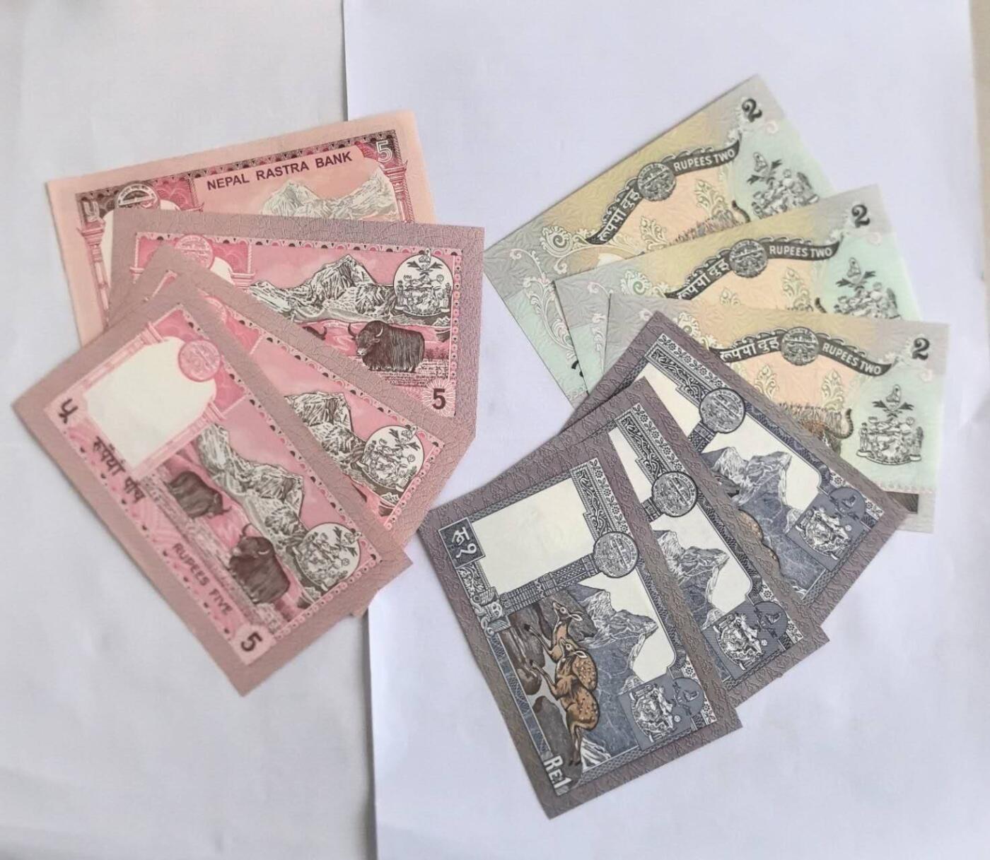 各国外币第105期 无佣金 尼泊尔1 2 5卢比 10张全新