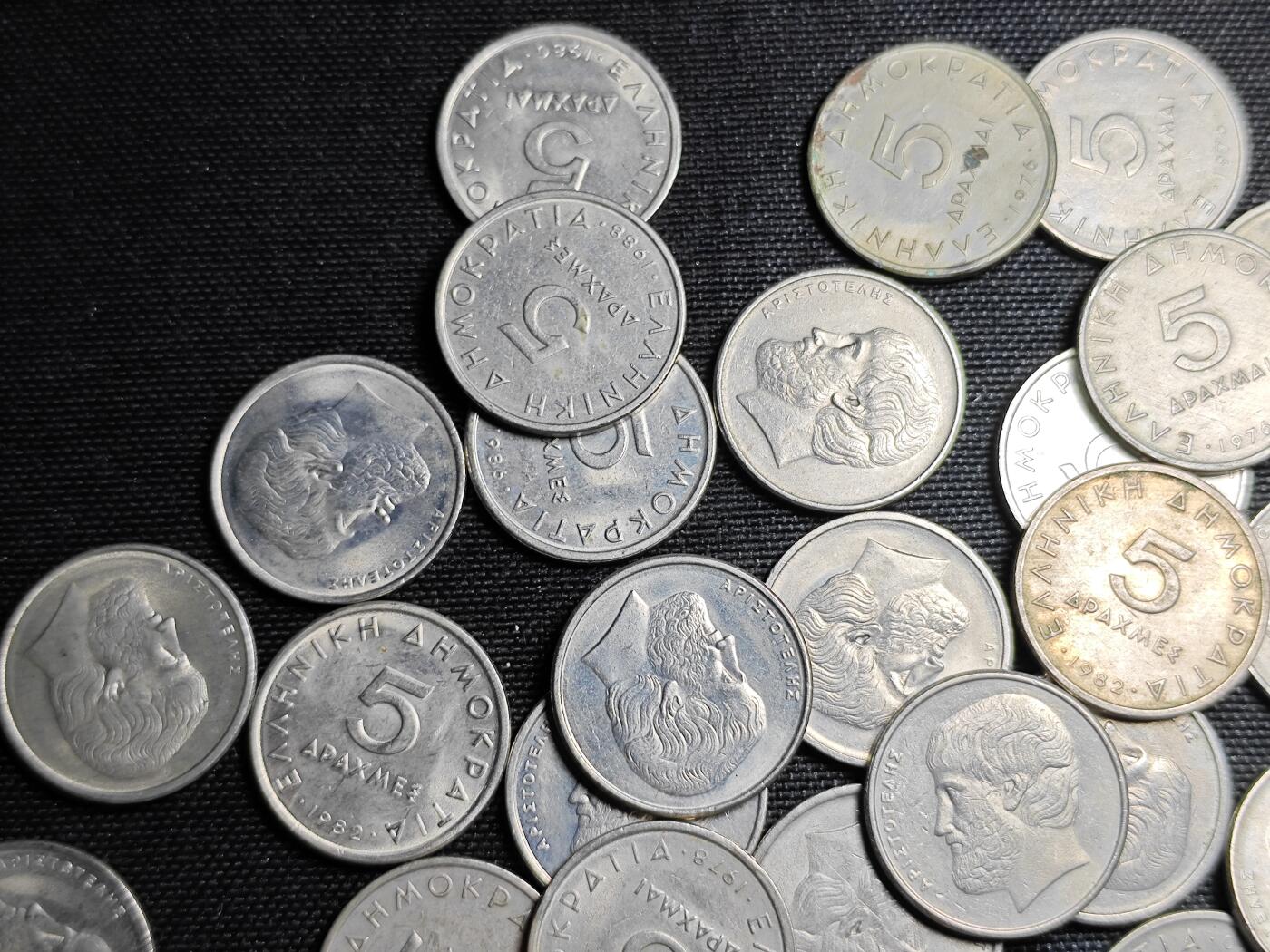 KK钱币收藏小铺 《套币 好品/批量散币专场》  2月预留时间 周末发货  希腊5德拉克马57枚一组