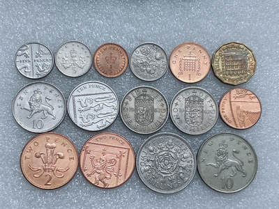 第一海外回流一元起拍收藏 散集专场  第283期 - 英国硬币 15枚 原光带光品