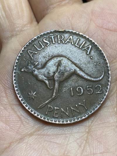 2025年第一百四十三场(总第一百六十九场）外国好品散币场(免佣金) - 澳大利亚1952年1便士(乔治六世第三版，m版墨尔本造)