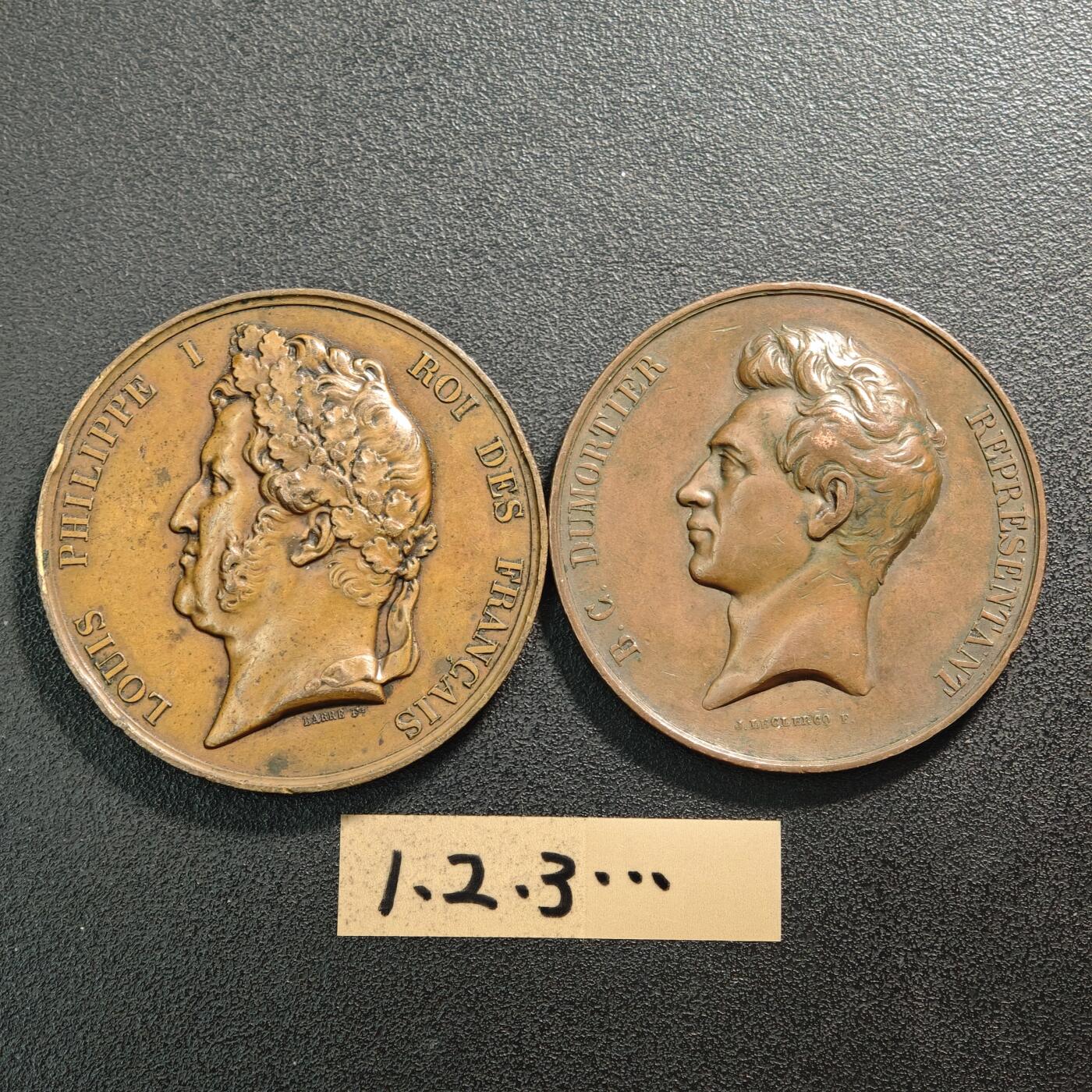 【德藏】世界币章拍卖第159期(元旦专场拍卖) 2枚一组 欧洲老铜章 详细尺寸请看拍品介绍