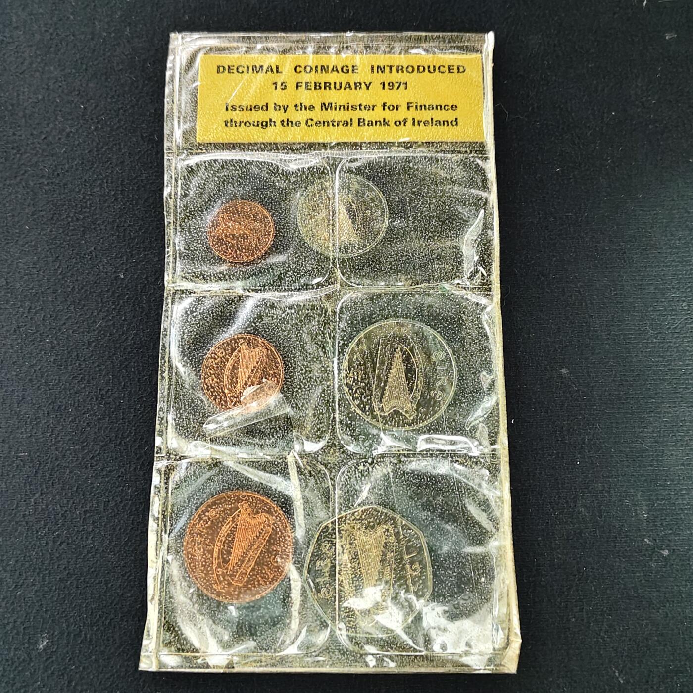 【全场包邮】纯粹捡漏拍491场（免费代拍第28场） 爱尔兰1971年官方封装套币-盒证全-MS4