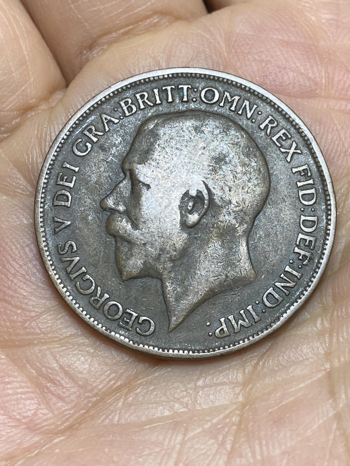 2025年第一百四十三场(总第一百六十九场）外国好品散币场(免佣金) 透打–英国🇬🇧1914年1便士(乔治五世第一版)