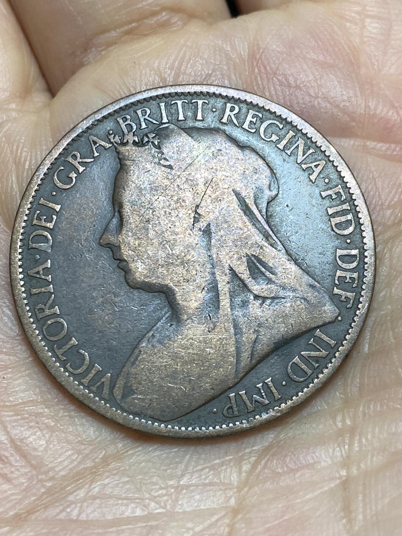 2025年第一百四十三场(总第一百六十九场）外国好品散币场(免佣金) 英国🇬🇧1895年1便士(维多利亚女王老年披纱)