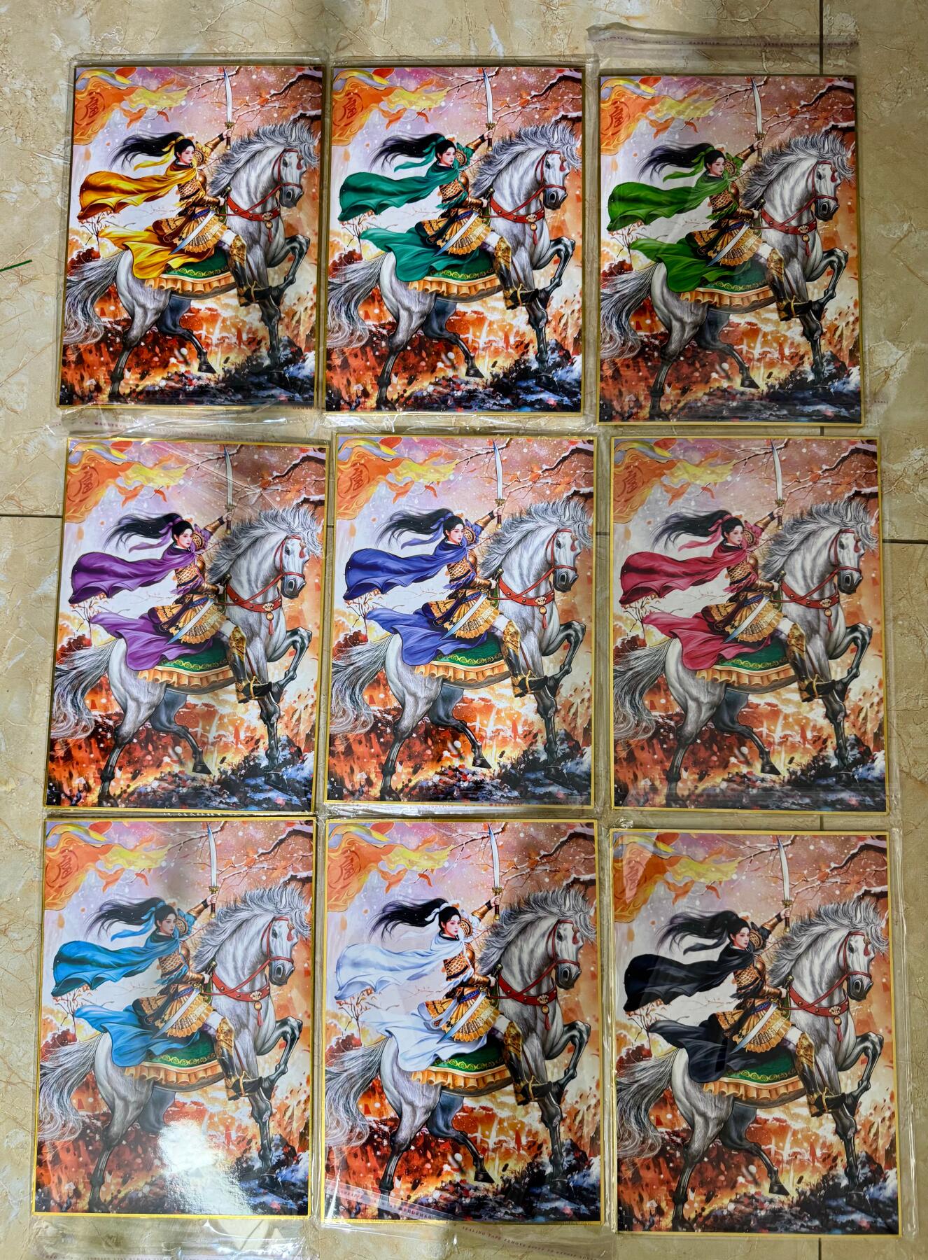 NO.19 好又多金牌大场，新店点关注不迷路！每周一站式配齐，方便凑单！（周6晚8点截拍，卖家送拍0抽成！） 【亲签】山河潮玩 青朴亲签 扈三娘 A4色纸一套9张