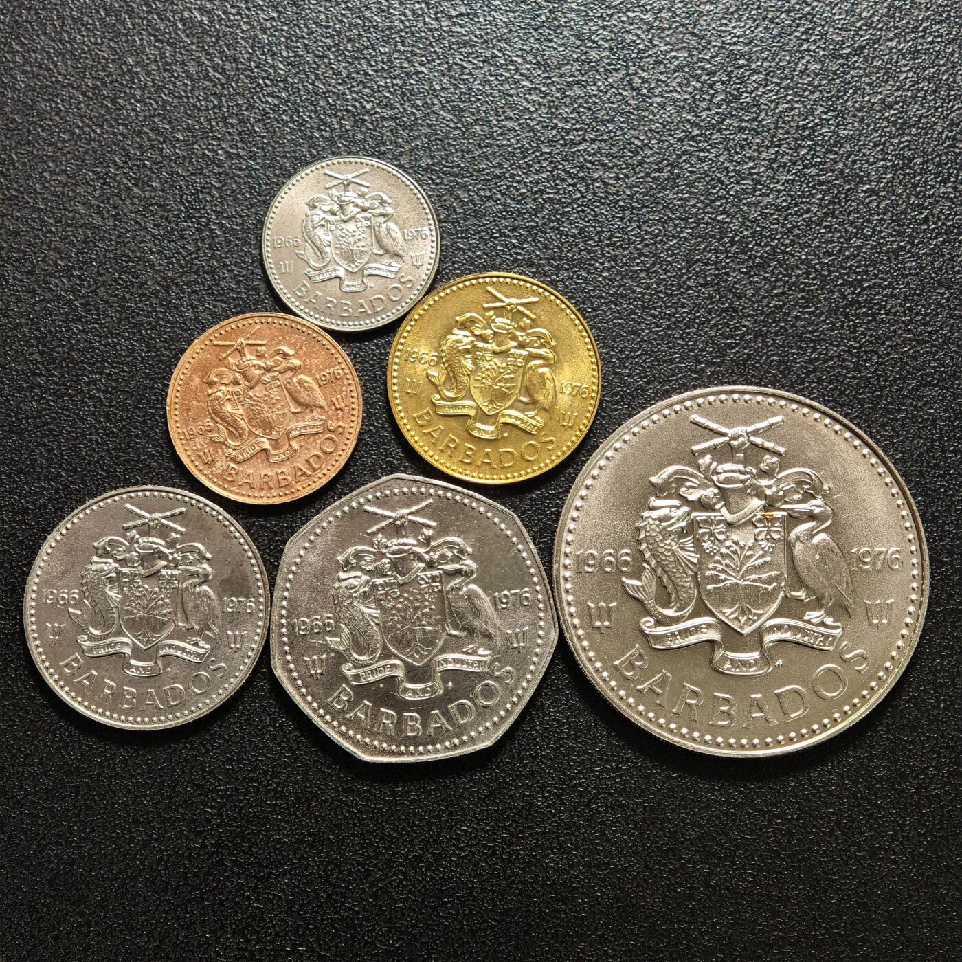 【德藏】世界币章拍卖第159期(元旦专场拍卖) 整套 1976年 巴巴多斯套币 品相极佳