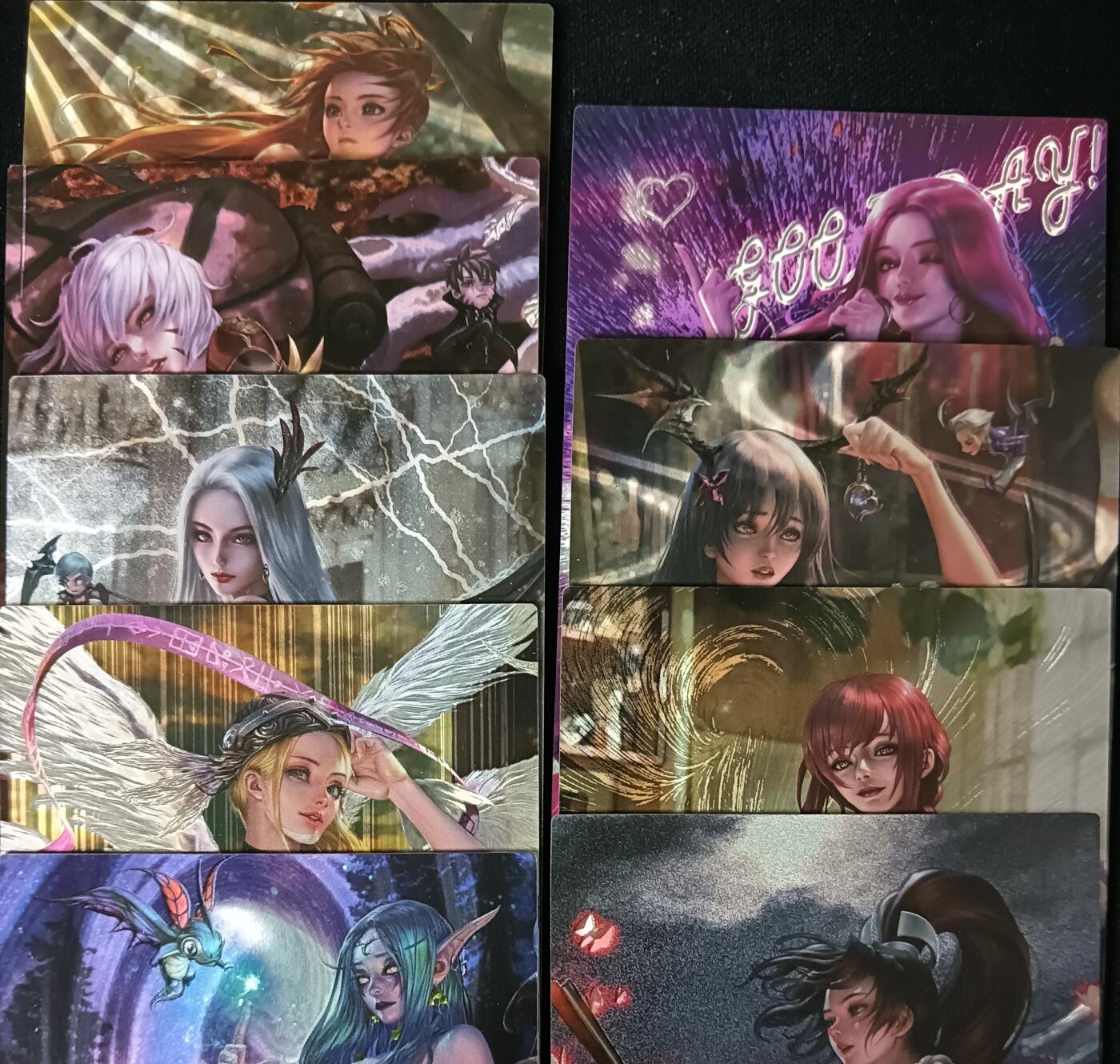 花开卡拍第53期（12月28号周日截拍，品控勿拍!!!拍品不寄存，运费5元，自制卡难免瑕疵，可能存在轻微撞角爆边等出厂瑕疵，品控介意勿拍！） 藏无缺 镭光小人第四弹9张