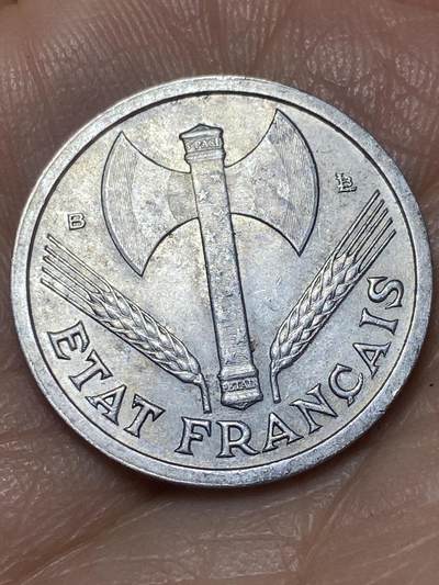 2025年第一百四十场(总第一百六十六场）外国好品散币场(免佣金) - 少见–法国1944年1法郎(维希傀儡政府时期，B标博蒙莱罗热造)