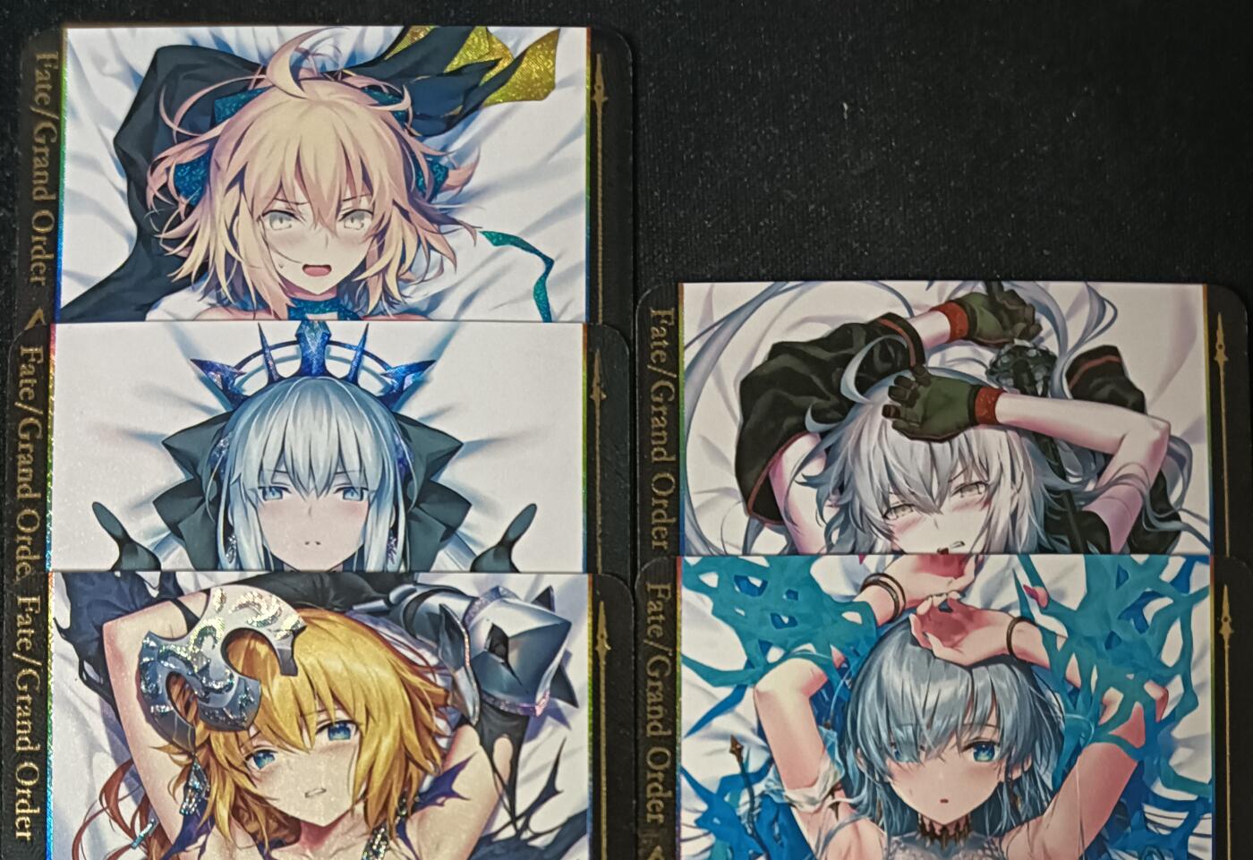 花开卡拍第53期（12月28号周日截拍，品控勿拍!!!拍品不寄存，运费5元，自制卡难免瑕疵，可能存在轻微撞角爆边等出厂瑕疵，品控介意勿拍！） 补丁卡牌 光崎FGO抱枕 纱布闪5张