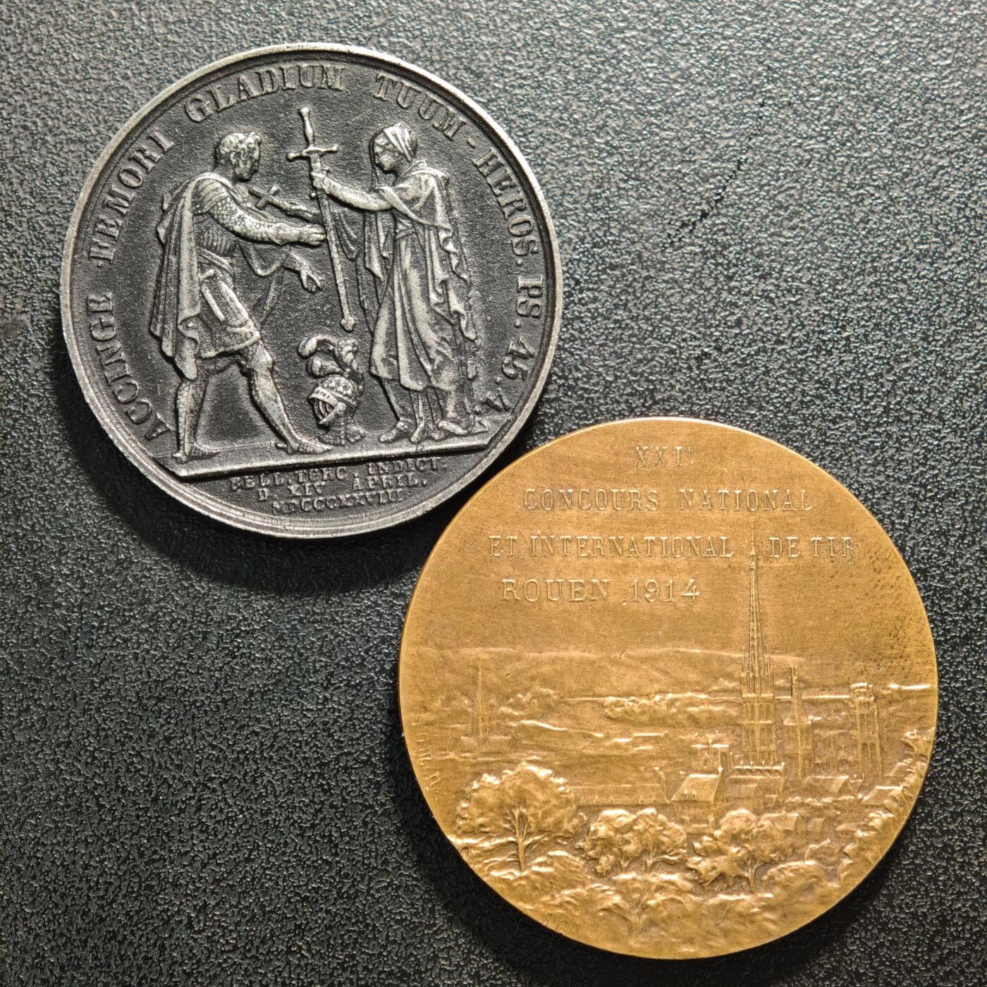 【德藏】世界币章拍卖第159期(元旦专场拍卖) 2枚一组 欧洲老铜章 详细尺寸请看拍品介绍