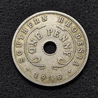 【全场包邮】纯粹捡漏拍490场（免费代拍第27场） - 英属南罗德西亚1938年乔治六世1便士