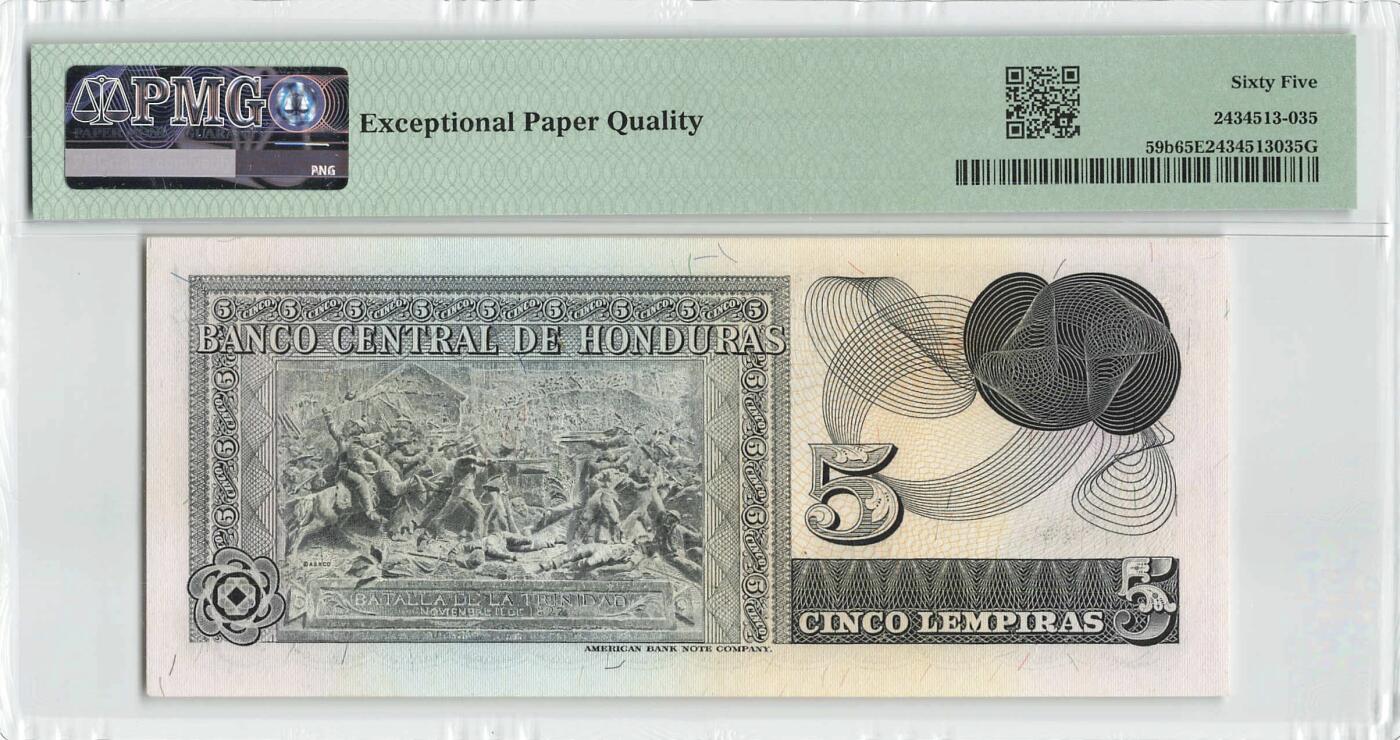 小福收藏拍卖第198期 评级币精选场  本期有菲律宾百位靓号100000比索超大纪念钞 苏里南25000盾花鸟版最高值 柬埔寨珍品56年50瑞尔 南越未发行版最高值打飞机  巴哈马彩背 老挝中国代印57年样钞 匈牙利 斯洛伐克 法罗群岛等多国精美高分珍稀老钞精品纸币 洪都拉斯 1975年 5 伦皮拉  进军特立尼达 PMG65 EPQ 季军分