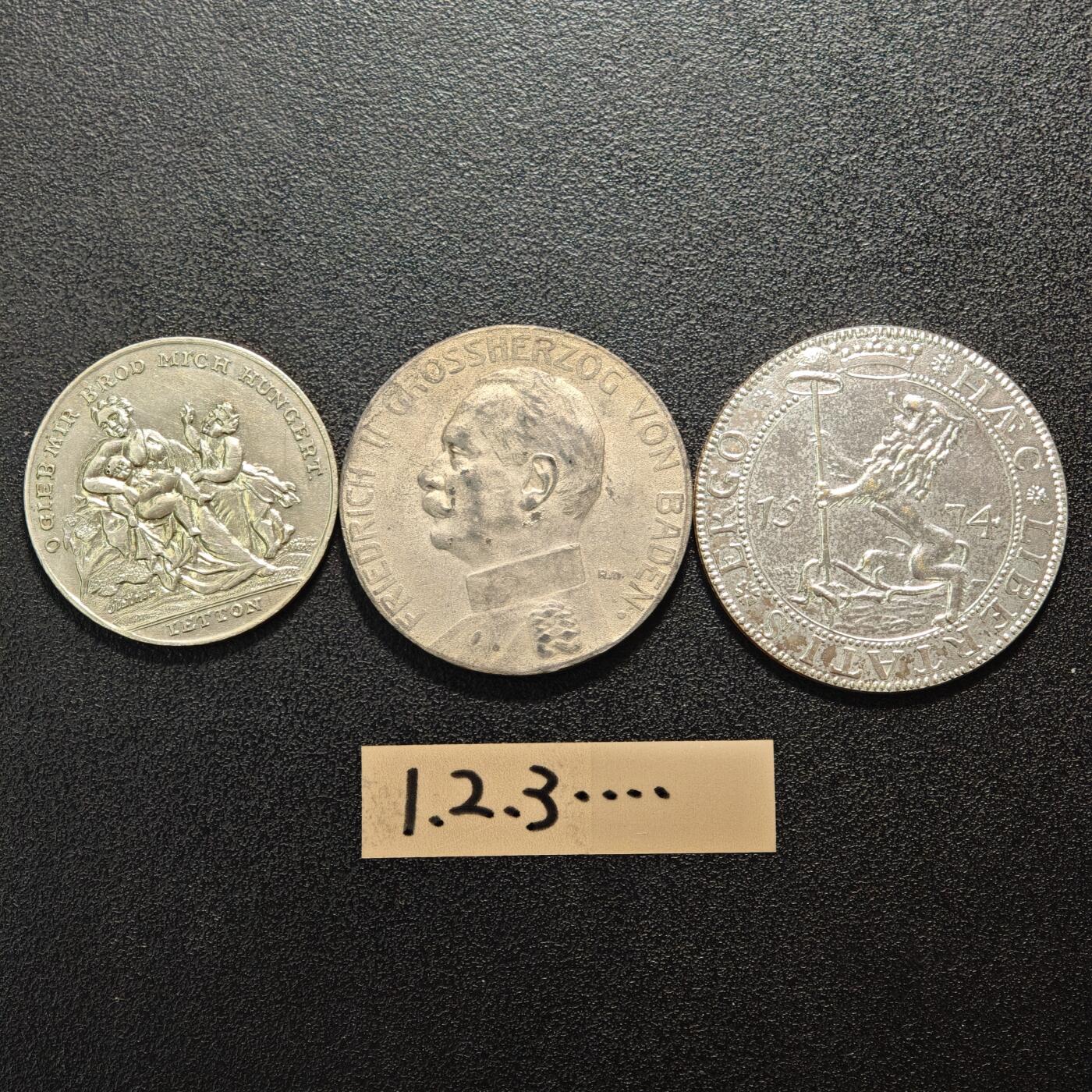 【德藏】世界币章拍卖第159期(元旦专场拍卖) 3枚一组 欧洲金属纪念章 详细尺寸请看拍品介绍