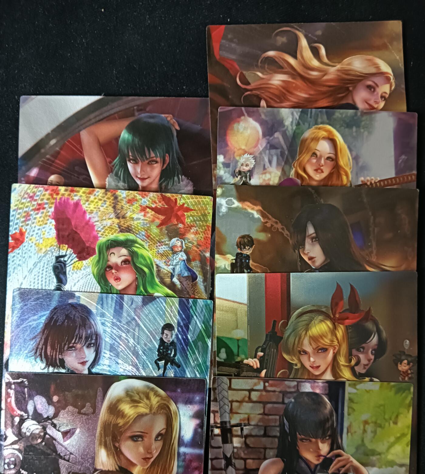 花开卡拍第53期（12月28号周日截拍，品控勿拍!!!拍品不寄存，运费5元，自制卡难免瑕疵，可能存在轻微撞角爆边等出厂瑕疵，品控介意勿拍！） 藏无缺 镭光小人第一弹 9张