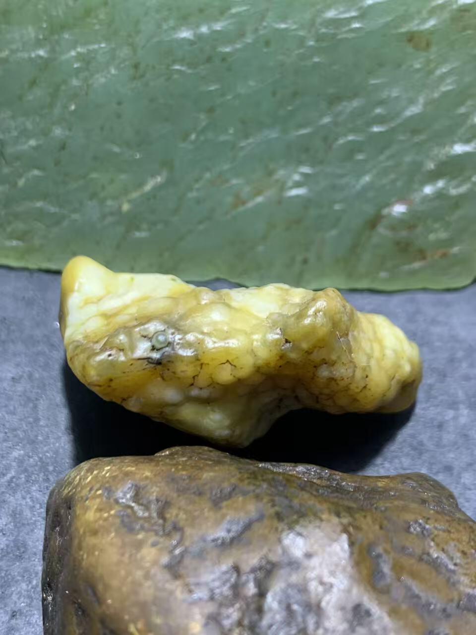 精美戈壁鱼籽纹筋脉石原石一颗，