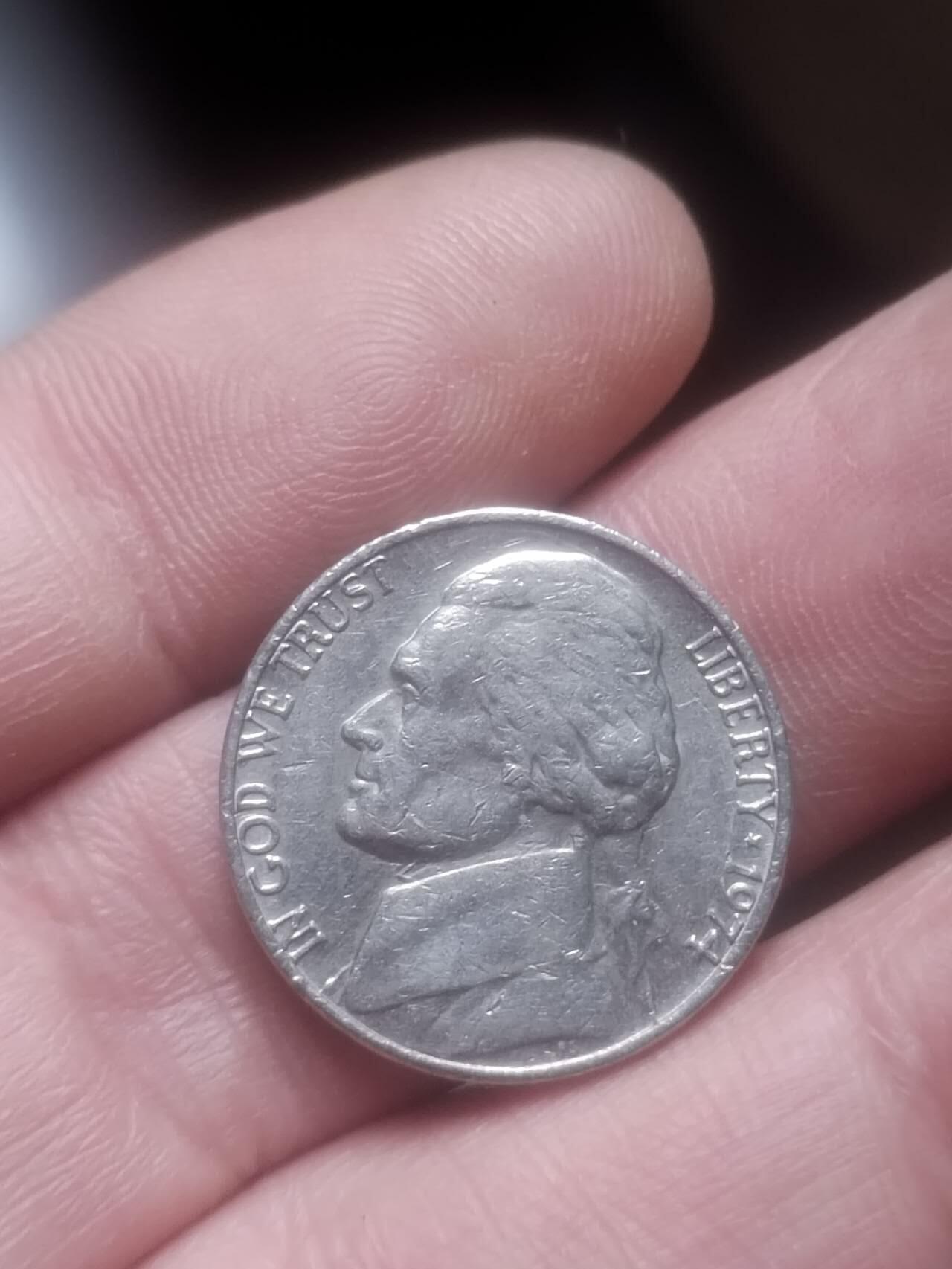 小小小钱币 1974年五美分。