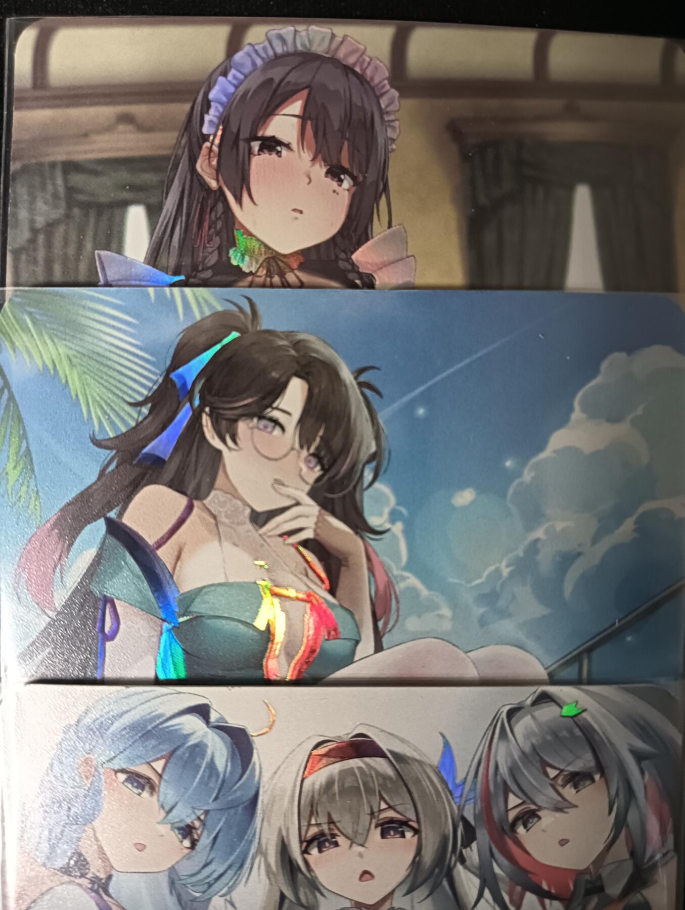 花开卡拍第53期（12月28号周日截拍，品控勿拍!!!拍品不寄存，运费5元，自制卡难免瑕疵，可能存在轻微撞角爆边等出厂瑕疵，品控介意勿拍！） 绘天阁 24年11月单卡小套A 3张彩闪