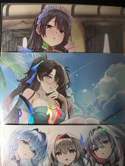 花开卡拍第53期（12月28号周日截拍，品控勿拍!!!拍品不寄存，运费5元，自制卡难免瑕疵，可能存在轻微撞角爆边等出厂瑕疵，品控介意勿拍！） - 绘天阁 24年11月单卡小套A 3张彩闪