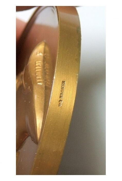 【艺术】可评级 法国艺术大章1811年 拿破仑金叶冠 儿子拿破仑二世出生高浮雕精制超大铜章 68MM 160克