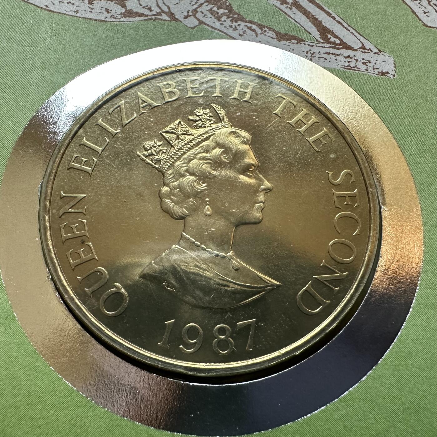 🌹外币初藏🌹🐯2025年第146场  每周二四六晚8️⃣点 接代拍 泽西岛1987年2镑克朗纪念币首日封