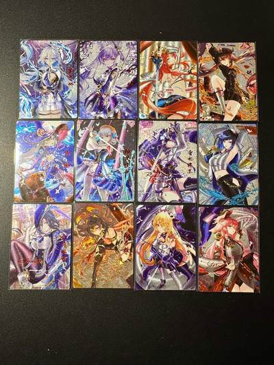 NO.19 好又多金牌大场，新店点关注不迷路！每周一站式配齐，方便凑单！（周6晚8点截拍，卖家送拍0抽成！） - 原神卡牌 2024年纪念套卡 一套12张 粗闪