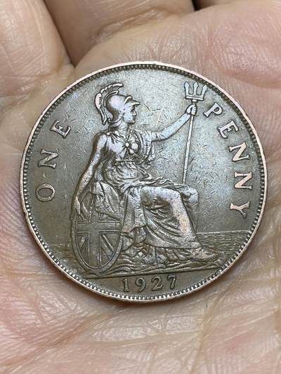 2025年第一百四十三场(总第一百六十九场）外国好品散币场(免佣金) - 英国🇬🇧1927年1便士(乔治五世第二版，关门年仅发行2年)