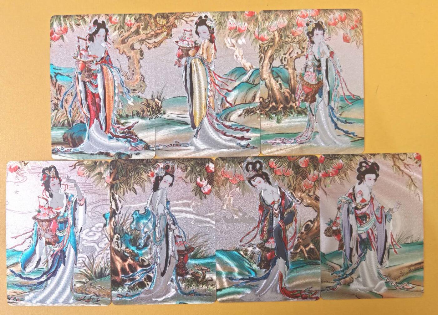 趣卡卡拍No.22期（无佣金免手续费，分享成交有奖） 【粗闪】焱卡文化 列仙卷 彫仙 粗闪-七仙女粗闪1套7张