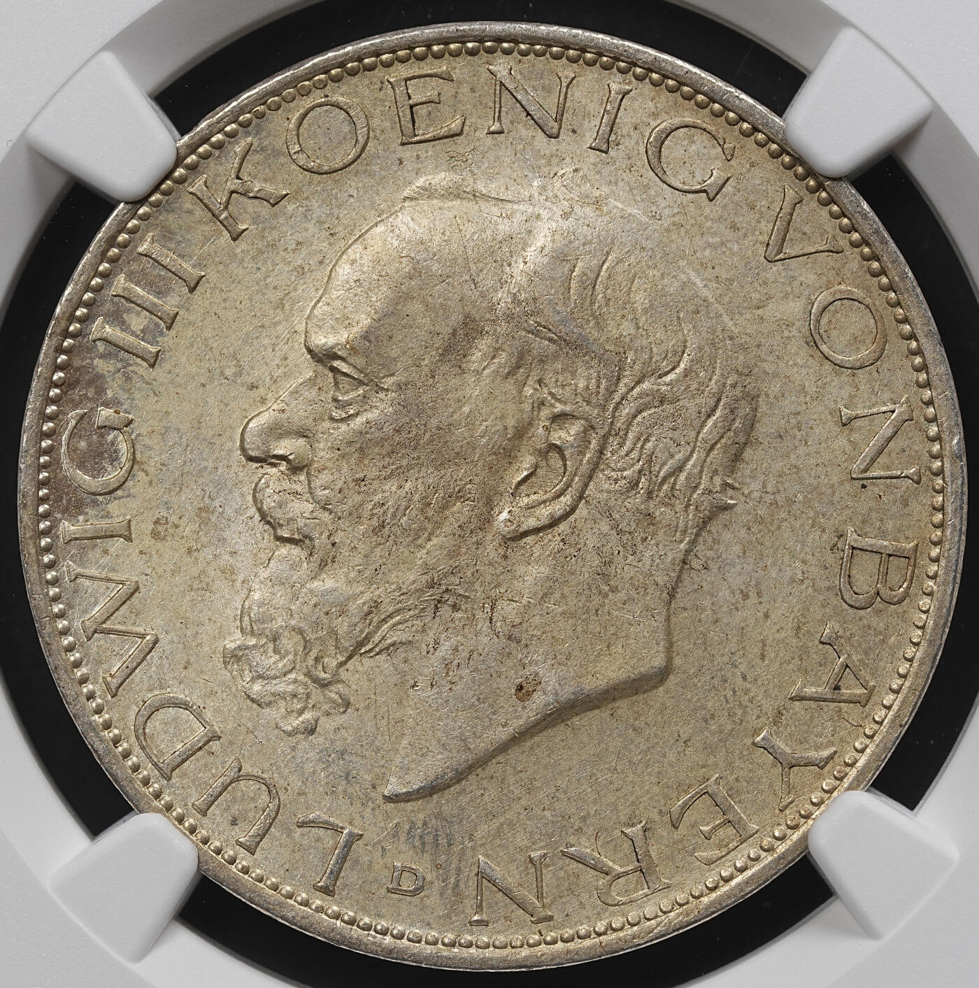 修遠堂世界钱币第九十九期 NGC MS63 1914年巴伐利亚3马克银币 流通版马克MS较少见